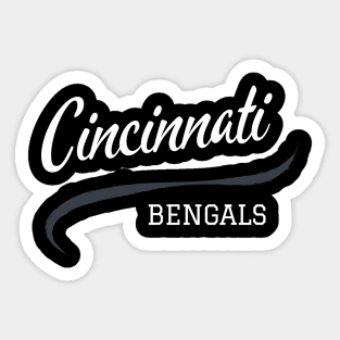 Cincinnati Bengals Retro Football Sticker